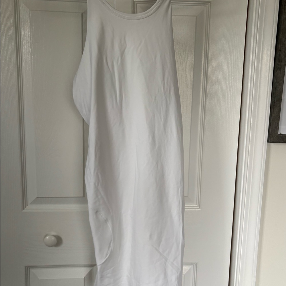 Vuori White Halter Neck Dress